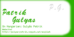 patrik gulyas business card