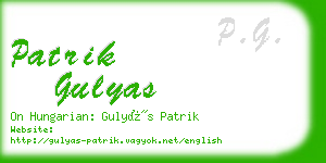 patrik gulyas business card